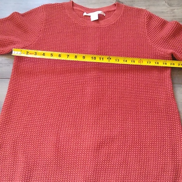 Max Stuido Rust Colored Sweater with back button detail Size Large - Picture 6 of 10